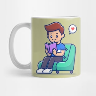 Man Reading Book Mug